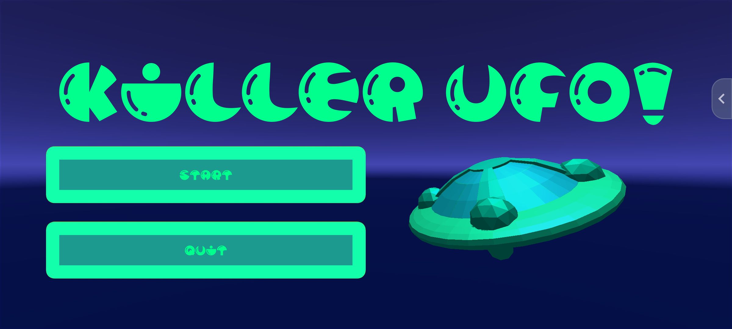 Killer UFO game title screen