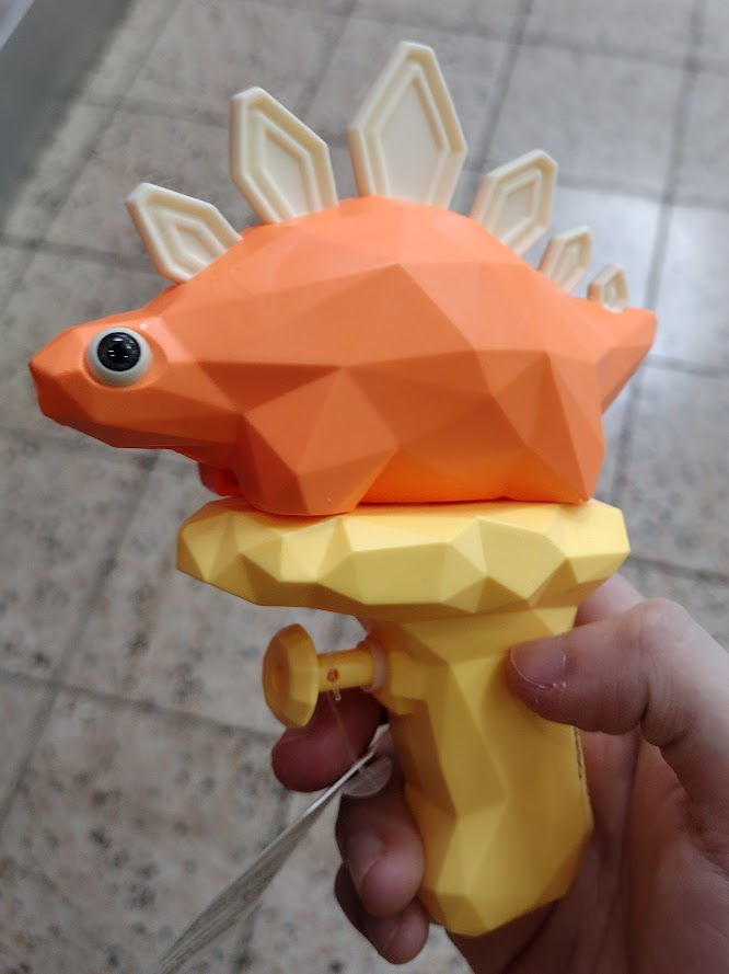 orange stegosaurus watergun