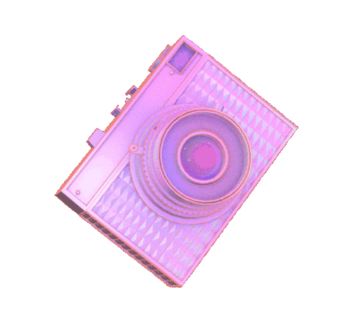 irridescent pink camera spinning