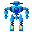 round blue robot