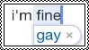 message autocorrect im fine/gay stamp